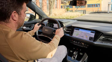 Steve Walker driving the Audi Q4 e-tron 45